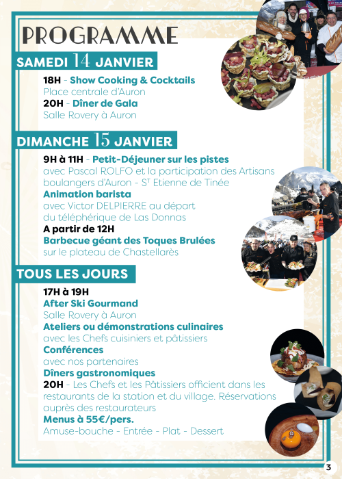 Les Chefs au sommets dAuron 2023  - programme 